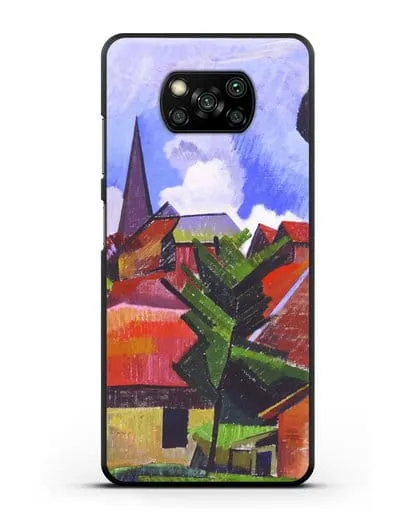 Чехол Вид на деревню (Эрберн Огюст) силиконовый для Xiaomi Poco X3