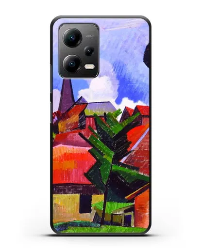 Чехол Вид на деревню (Эрберн Огюст) силиконовый для Xiaomi Poco X5