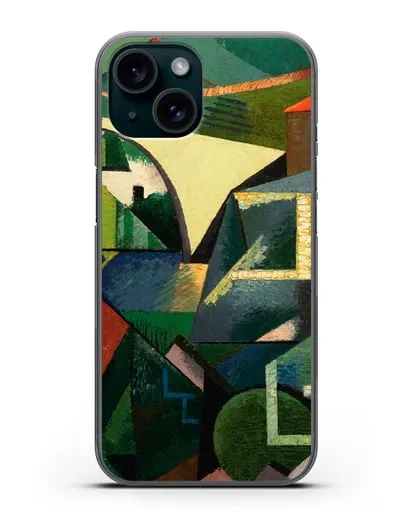 Чехол Желтый мост в Сере (Эрберн Огюст) силиконовый для iPhone 15