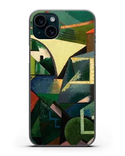 Чехол Желтый мост в Сере (Эрберн Огюст) силиконовый для iPhone 15 Plus