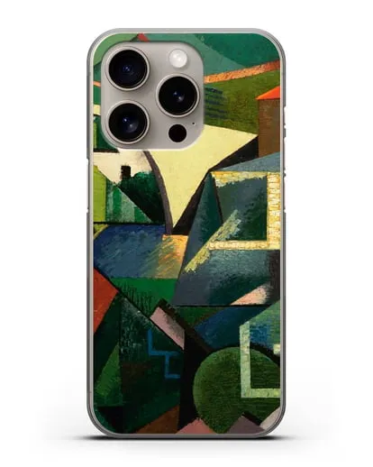 Чехол Желтый мост в Сере (Эрберн Огюст) силиконовый для iPhone 15 Pro