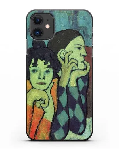Чехол Два акробата. Арлекин и его подруга (Пикассо Пабло) силиконовый для iPhone 11