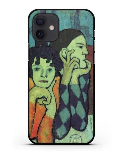 Чехол Два акробата. Арлекин и его подруга (Пикассо Пабло) силиконовый для iPhone 12