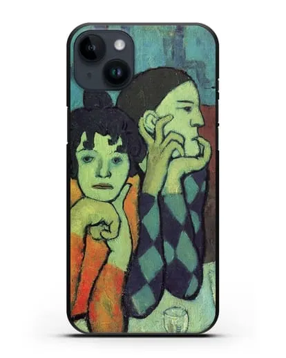 Чехол Два акробата. Арлекин и его подруга (Пикассо Пабло) силиконовый для iPhone 14 Plus