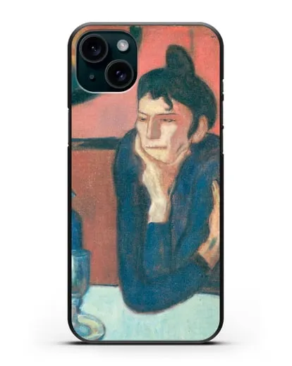 Чехол Любительница абсента (Пикассо Пабло) силиконовый для iPhone 15 Plus