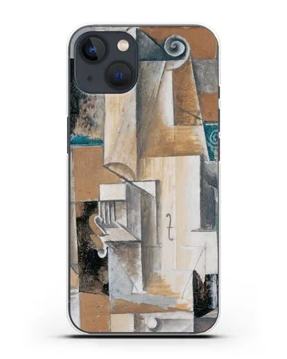 Чехол Гитара и скрипка (Пикассо Пабло) силиконовый для iPhone 13