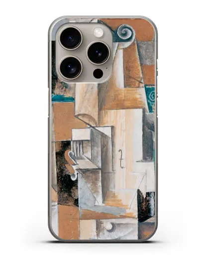 Чехол Гитара и скрипка (Пикассо Пабло) силиконовый для iPhone 15 Pro