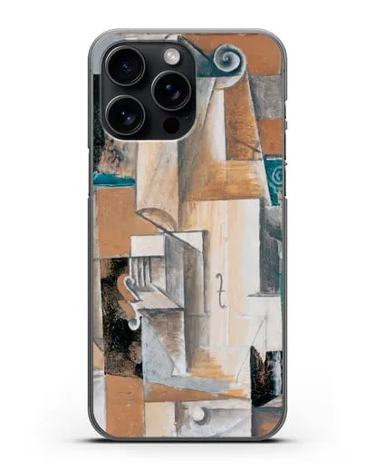 Чехол Гитара и скрипка (Пикассо Пабло) силиконовый для iPhone 15 Pro Max