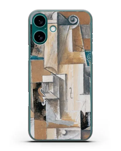 Чехол Гитара и скрипка (Пикассо Пабло) силиконовый для iPhone 16 Plus