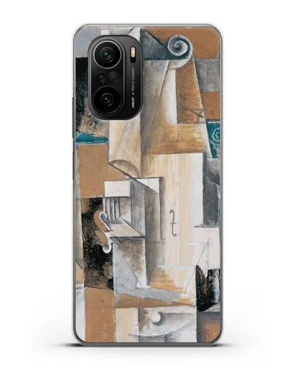 Чехол Гитара и скрипка (Пикассо Пабло) силиконовый для Xiaomi Poco F3 Pro
