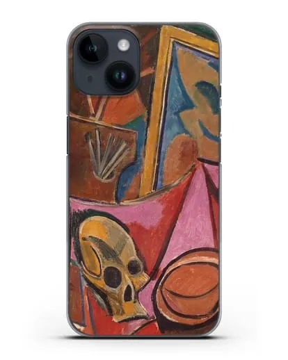 Чехол Композиция с черепом (Пикассо Пабло) силиконовый для iPhone 14