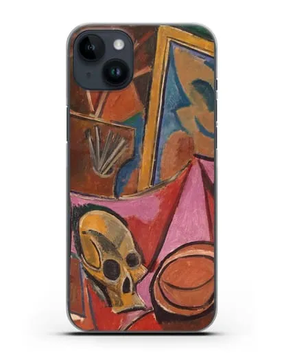 Чехол Композиция с черепом (Пикассо Пабло) силиконовый для iPhone 14 Plus