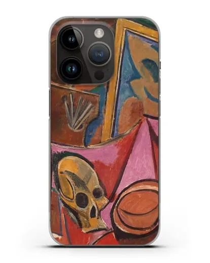 Чехол Композиция с черепом (Пикассо Пабло) силиконовый для iPhone 14 Pro