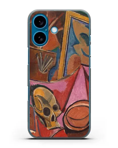 Чехол Композиция с черепом (Пикассо Пабло) силиконовый для iPhone 16