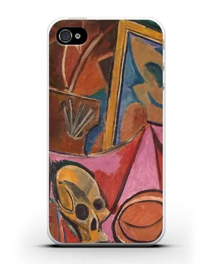 Чехол Композиция с черепом (Пикассо Пабло) силиконовый для iPhone 4/4s