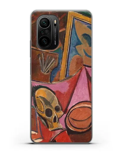 Чехол Композиция с черепом (Пикассо Пабло) силиконовый для Xiaomi Poco F3 Pro