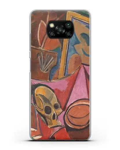 Чехол Композиция с черепом (Пикассо Пабло) силиконовый для Xiaomi Poco X3