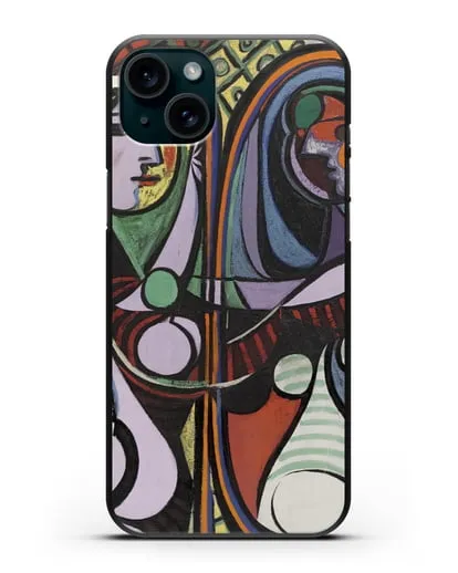 Чехол Девушка перед зеркалом (Пикассо Пабло) силиконовый для iPhone 15 Plus