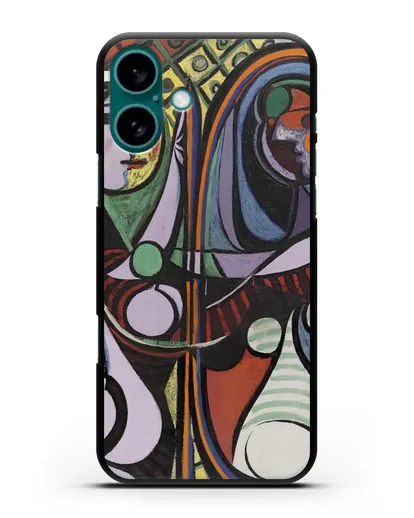 Чехол Девушка перед зеркалом (Пикассо Пабло) силиконовый для iPhone 16 Plus