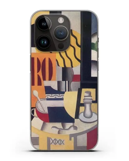 Чехол Натюрморт со свечой (Леже Фернан) силиконовый для iPhone 14 Pro