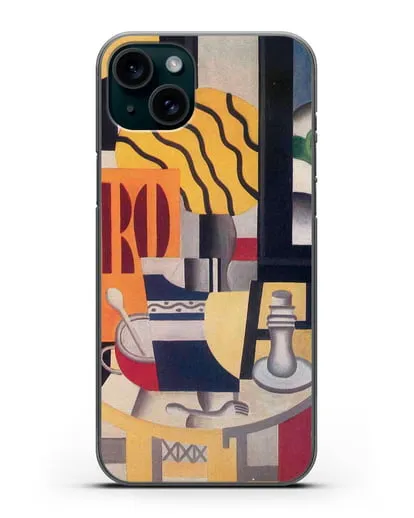 Чехол Натюрморт со свечой (Леже Фернан) силиконовый для iPhone 15 Plus