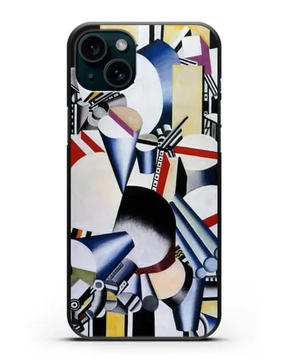 Чехол Механические композиции (Леже Фернан) силиконовый для iPhone 15 Plus