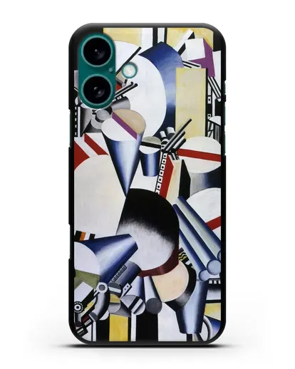 Чехол Механические композиции (Леже Фернан) силиконовый для iPhone 16 Plus