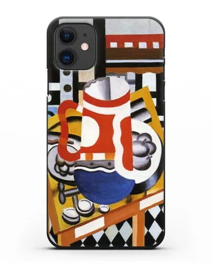 Чехол Натюрморт в финальном состоянии кружки (Леже Фернан) силиконовый для iPhone 11