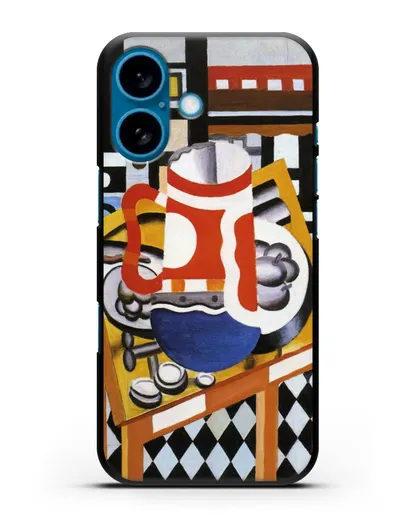 Чехол Натюрморт в финальном состоянии кружки (Леже Фернан) силиконовый для iPhone 16