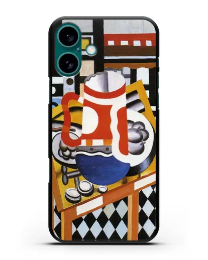 Чехол Натюрморт в финальном состоянии кружки (Леже Фернан) силиконовый для iPhone 16 Plus