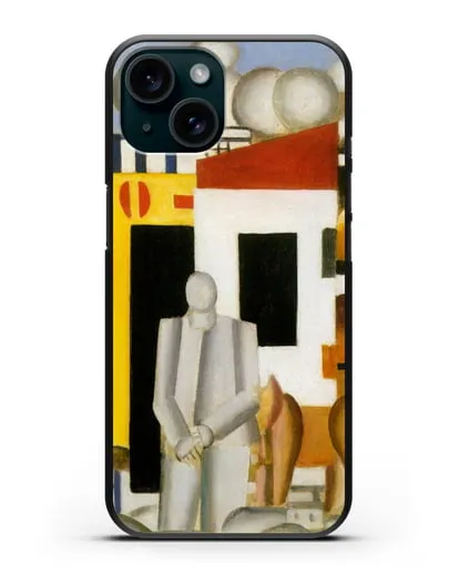 Чехол Анимированный пейзаж 1-й этюд (Леже Фернан) силиконовый для iPhone 15