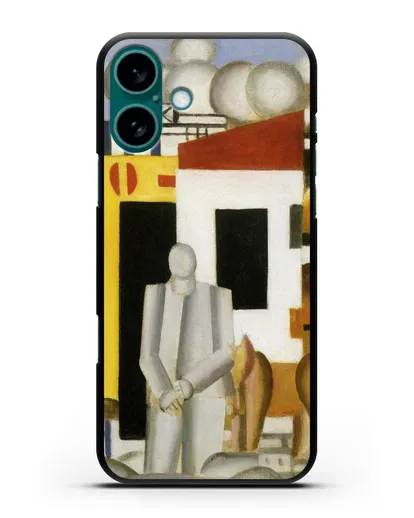 Чехол Анимированный пейзаж 1-й этюд (Леже Фернан) силиконовый для iPhone 16 Plus