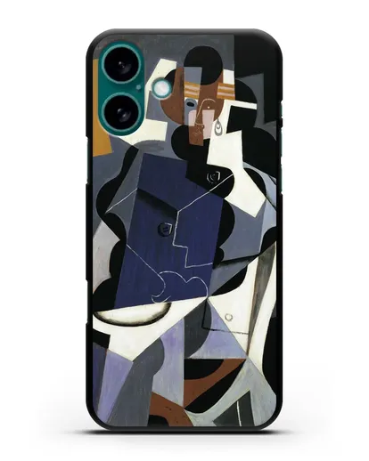 Чехол Сидящая женщина (Грис Хуан) силиконовый для iPhone 16 Plus