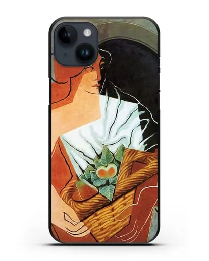 Чехол Женщина с корзиной (Грис Хуан) силиконовый для iPhone 14 Plus