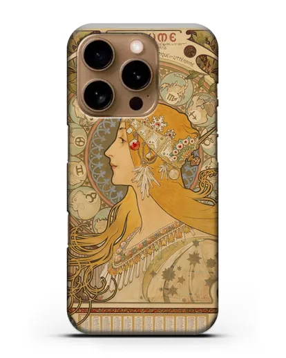 Чехол Зодиак (Муха Альфонс Мариа) силиконовый для iPhone 16 Pro