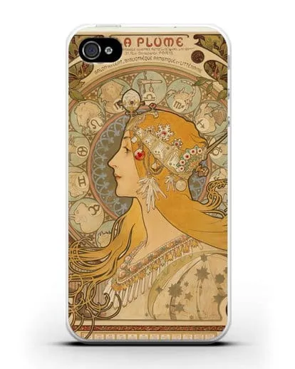 Чехол Зодиак (Муха Альфонс Мариа) силиконовый для iPhone 4/4s