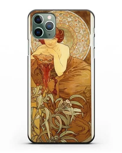 Чехол Изумруд (Муха Альфонс Мариа) силиконовый для iPhone 11 Pro