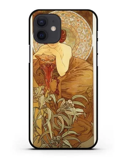 Чехол Изумруд (Муха Альфонс Мариа) силиконовый для iPhone 12