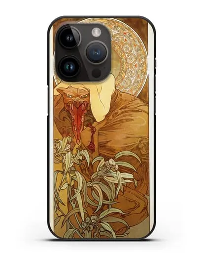 Чехол Изумруд (Муха Альфонс Мариа) силиконовый для iPhone 14 Pro