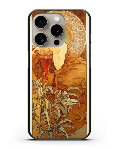 Чехол Изумруд (Муха Альфонс Мариа) силиконовый для iPhone 15 Pro