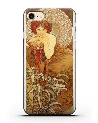 Чехол Изумруд (Муха Альфонс Мариа) силиконовый для iPhone 7