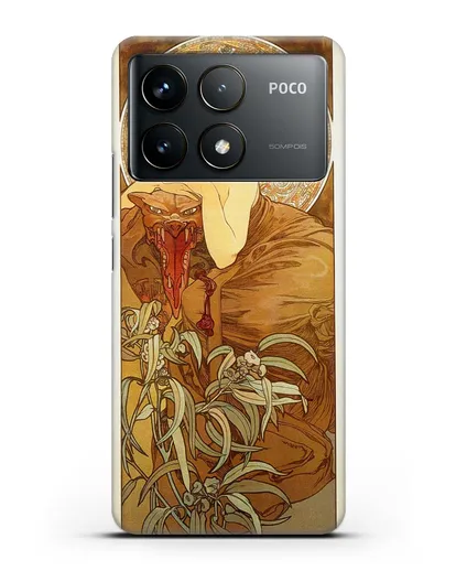 Чехол Изумруд (Муха Альфонс Мариа) силиконовый для Xiaomi Poco F6 Pro