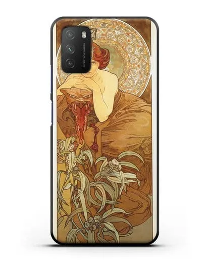 Чехол Изумруд (Муха Альфонс Мариа) силиконовый для Xiaomi Poco M3