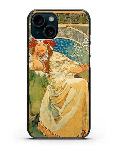 Чехол Принцесса Гиацинт (Муха Альфонс Мариа) силиконовый для iPhone 15