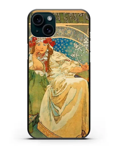 Чехол Принцесса Гиацинт (Муха Альфонс Мариа) силиконовый для iPhone 15 Plus