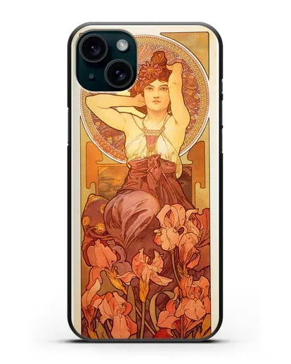 Чехол Аметист (Муха Альфонс Мариа) силиконовый для iPhone 15 Plus