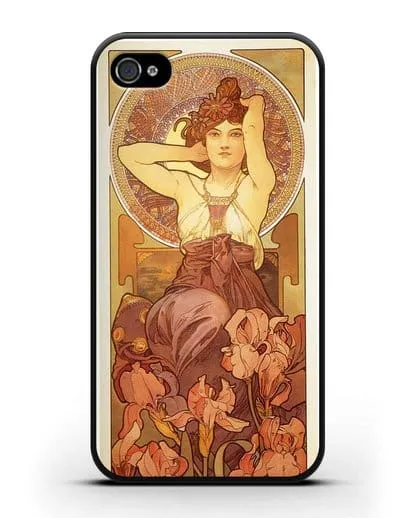 Чехол Аметист (Муха Альфонс Мариа) силиконовый для iPhone 4/4s