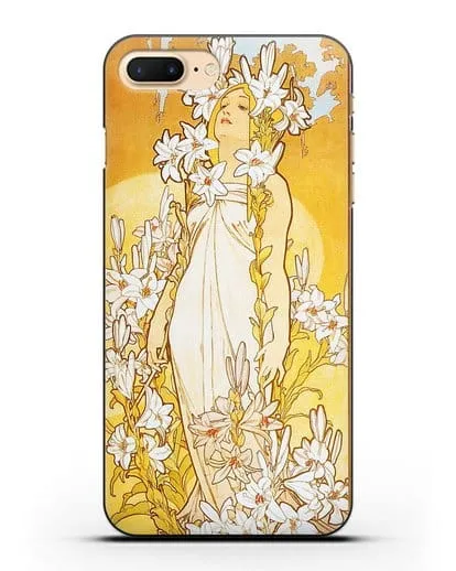 Чехол Лилии (Муха Альфонс Мариа) силиконовый для iPhone 8 Plus