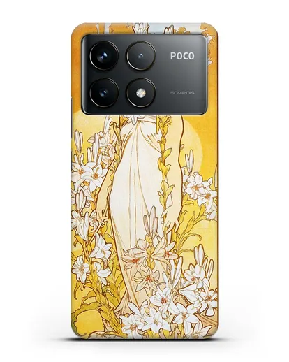 Чехол Лилии (Муха Альфонс Мариа) силиконовый для Xiaomi Poco F6 Pro