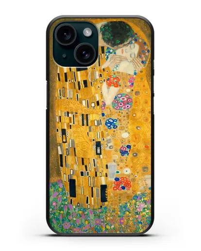 Чехол Поцелуй (Климт Густав) силиконовый для iPhone 15